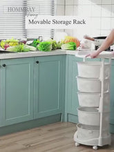 Load and play video in Gallery viewer, HOMMBAY Kitchen Multi-Functional Rotating Movable Kitchen Storage Rack 3 Tier &amp; 4 Tier &amp; 5 Tier
