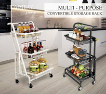 Load image into Gallery viewer, [HOMMBAY Kitchens] Multi-Purpose Convertible Trolley Rack / 3 Tier Storage Rack
