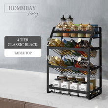 Load image into Gallery viewer, [ HOMMBAY Kitchens ] 4 Tier Condiment / Spice Rack , Kitchen Shelf , Seasoning Organiser , Wall Mounted and Tabletop
