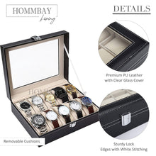 Load image into Gallery viewer, [HOMMBAY Beauty] PU Luxury 10 Watches Storage Box
