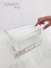 Load and play video in Gallery viewer, [HOMMBAY Living] Clear Transparent Tissue Box Holder / Makeup Organizer / Plastic Cosmetic Storage Organiser
