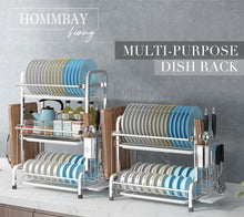 Load image into Gallery viewer, [HOMMBAY Kitchens] Premium 304 Stainless Steel 3 Tier Kitchen Dishrack
