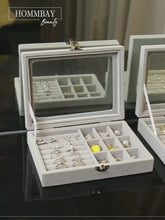 Load and play video in Gallery viewer, [HOMMBAY Living] Glass Velvet Storage Box / Jewellery Organiser
