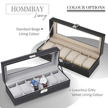 Load image into Gallery viewer, [HommBay Beauty] PU Luxury 6 Watches Storage Box
