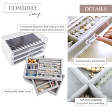 Load image into Gallery viewer, [HOMMBAY Living] Jewellery &amp; Makeup Organizer / Plastic Cosmetic Storage Box / Jewellery, Earring &amp; Accessories Organiser
