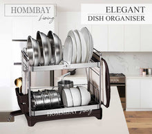 Load image into Gallery viewer, [HOMMBAY Kitchen] Premium Stainless Steel 2 Tier Dish Rack | Kitchen Organiser
