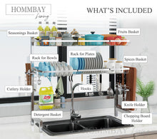 Load image into Gallery viewer, [HOMMBAY Kitchens] Stainless Steel 3 Tier Over The Sink Kitchen Dish Rack
