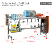 Load image into Gallery viewer, [HOMMBAY Kitchens] Stainless Steel for 2 and 3 Tier Kitchen Over the Sink Dish Rack
