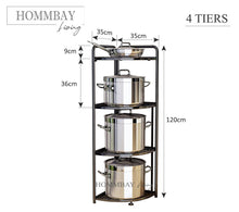 Load image into Gallery viewer, HOMMBAY Kitchen Rack / Multipurpose Foldable Metal Storage Rack / Kitchen Shelf 3 Tier / 4 Tier / 5 Tier
