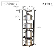 Load image into Gallery viewer, HOMMBAY Kitchen Rack / Multipurpose Foldable Metal Storage Rack / Kitchen Shelf 3 Tier / 4 Tier / 5 Tier
