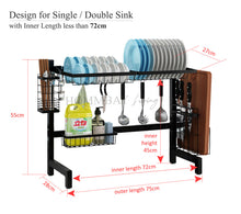 Load image into Gallery viewer, [HOMMBAY Kitchens] Stainless Steel Kitchen Over the Sink Dishrack
