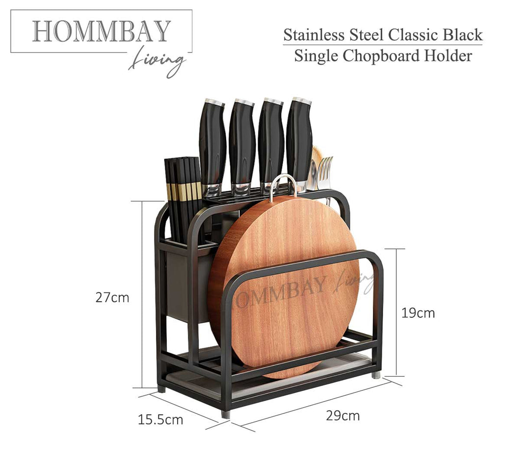 [HOMMBAY Kitchens] 3 in 1 Stainless Steel Kitchen Rack / Cutlery Holder, Knife Holder & Chopping Board Rack
