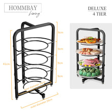 Load image into Gallery viewer, HOMMBAY Kitchens 4 Tier / 5 Tier Stackable Kitchen Preparation Rack , Stackable Dishes Metal Storage Rack , Steamboat Stackable Rack
