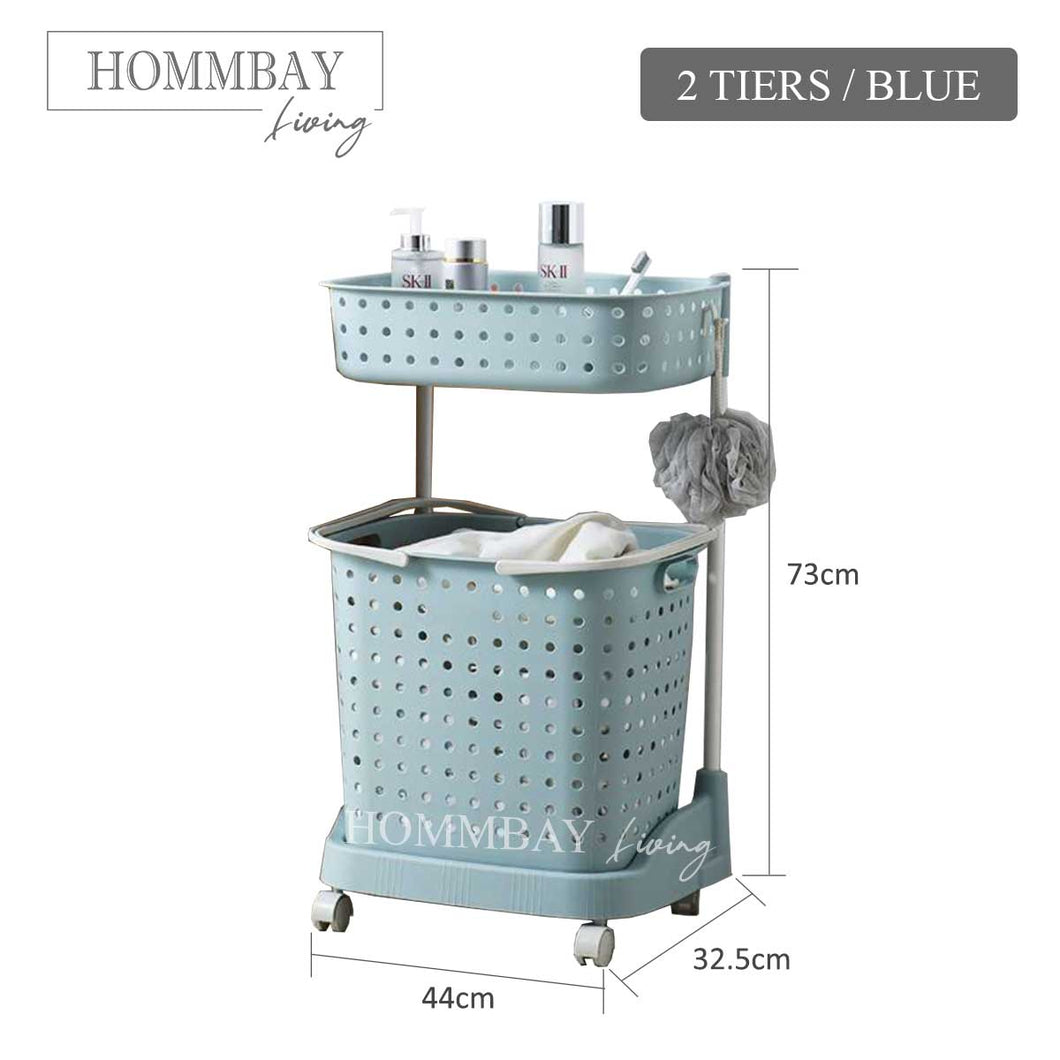 [HOMMBAY Living] 2 & 3 Layer Laundry Basket / Bathroom Laundry Hamper / Multi Purpose Storage Bin